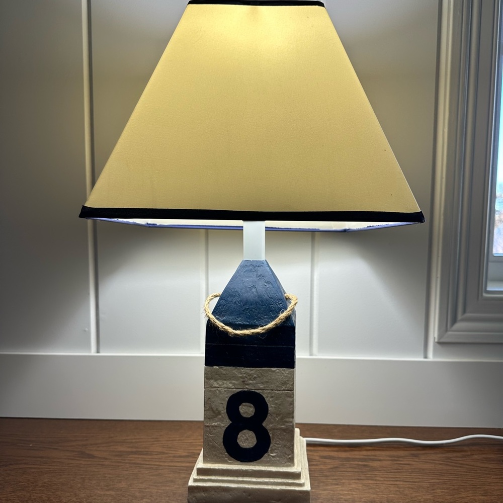 Nautical buoy lamp with shade